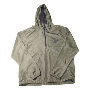 Googan Squad-Olive Green Color-Lightweight Hooded Jacket-Size Large -1/2 Zip EUC